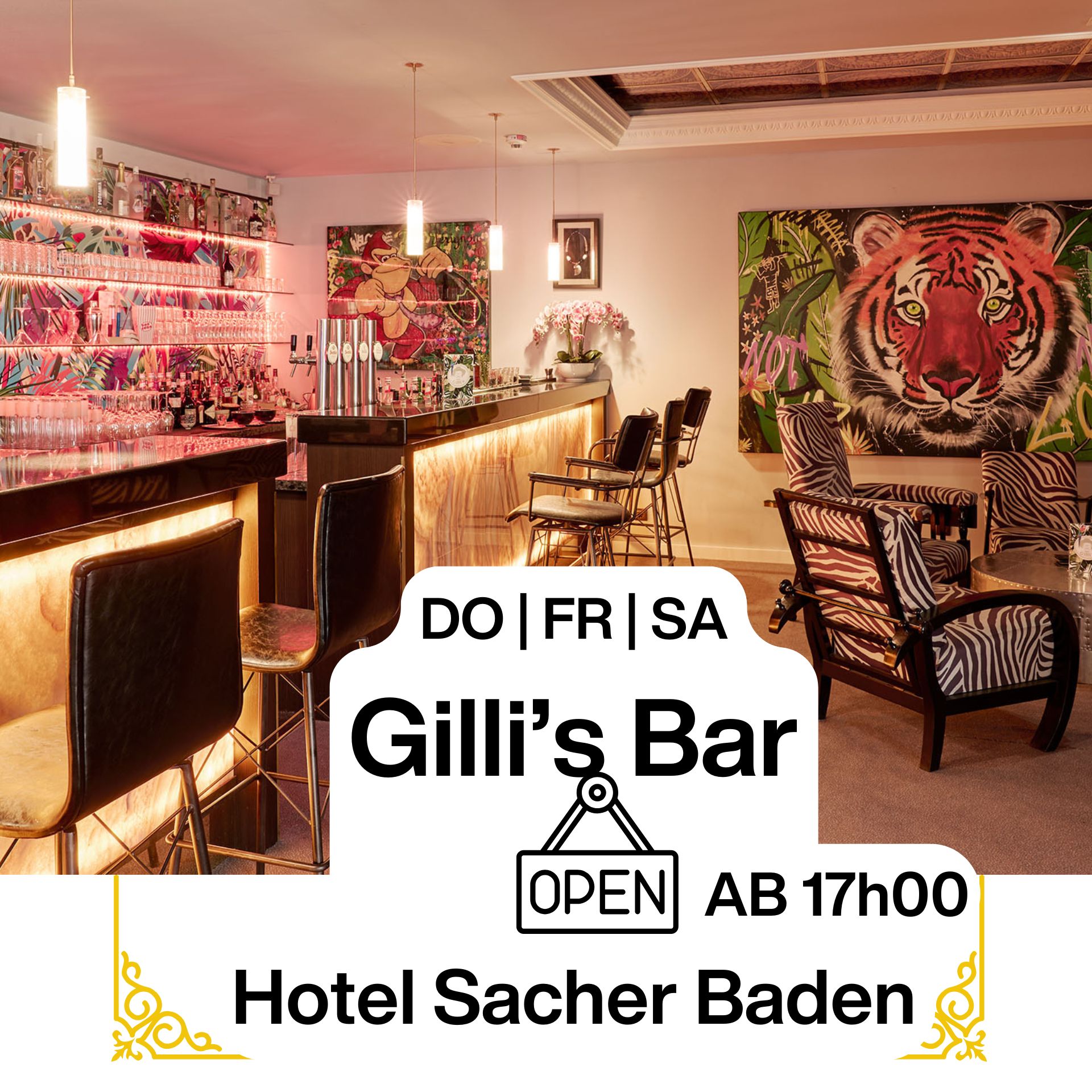 Home 2 Hotel Sacher Baden - Gillis Bar - 2